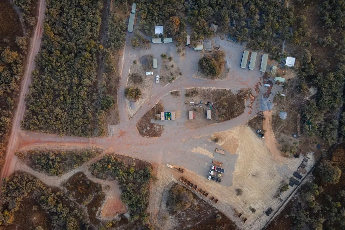 Camp setup top view