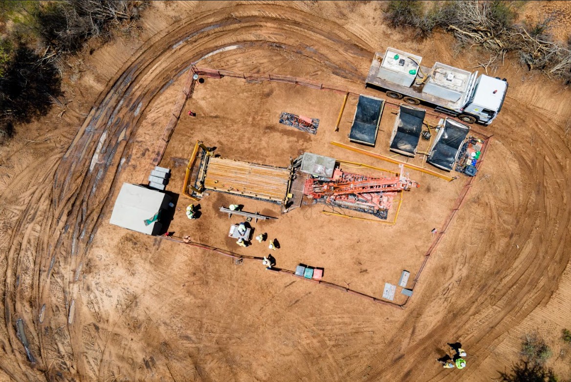 Drill site top-down aerial